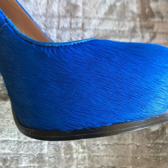 Pour La Victoire Electric Blue Fur Heels - Picture 6 of 9